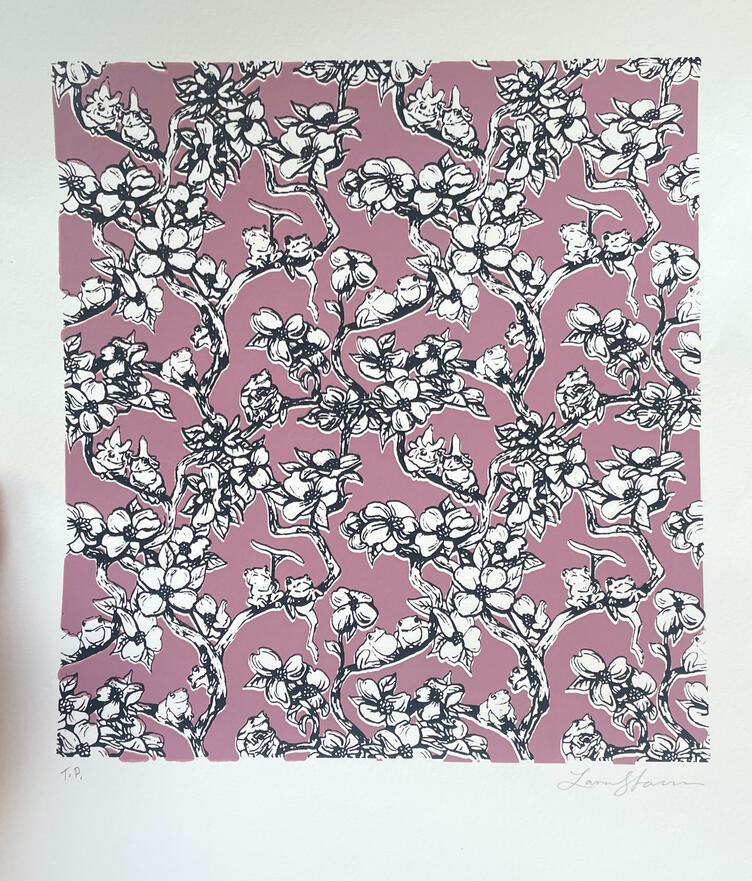 ten frogs, Screenprint on Paper, 2023.