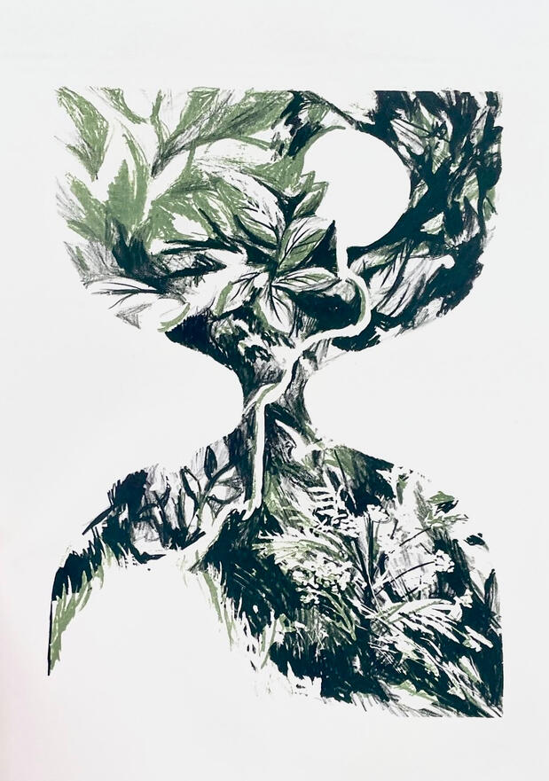 Bandages, Lithograph on Paper, 2023.