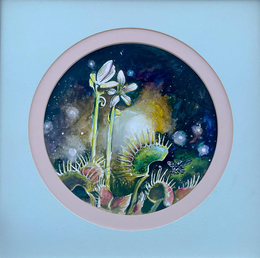 will o the wisp, watercolor on paper, 2024.