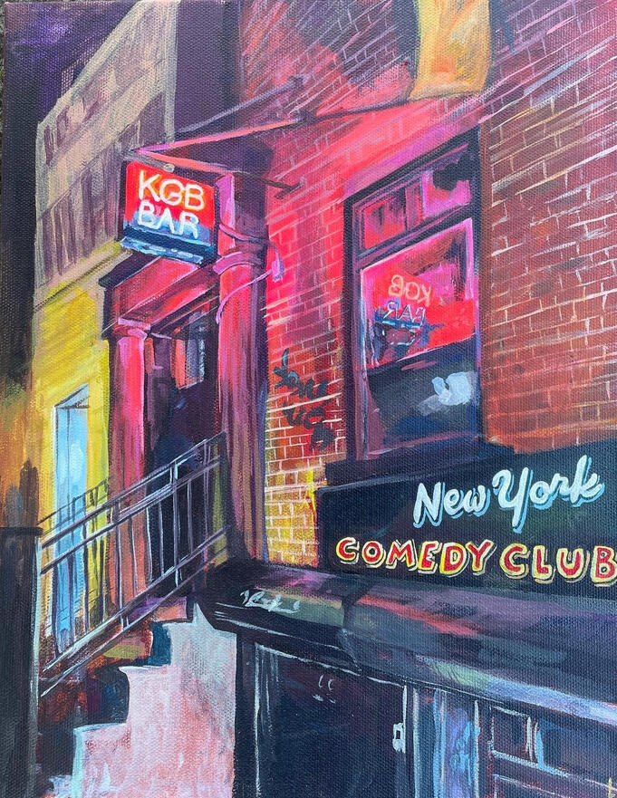 KGB Bar, Acrylic on Canvas, 2023.