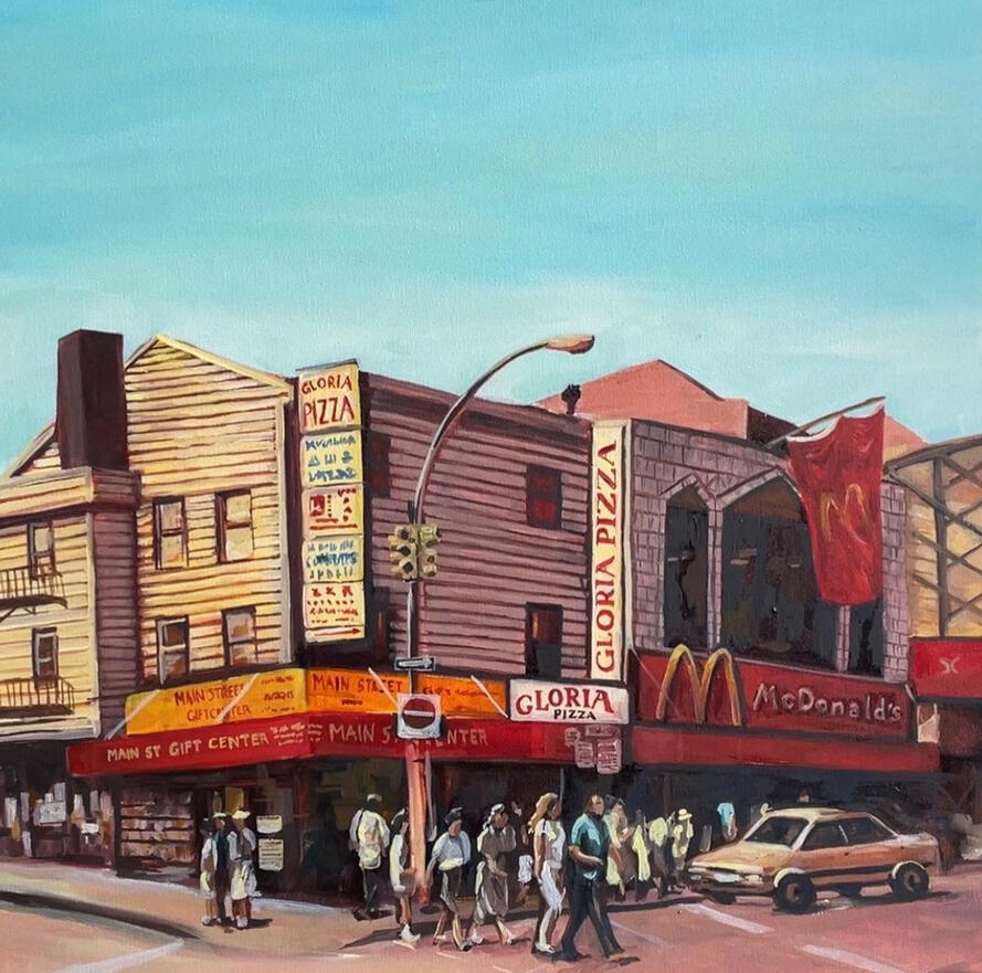 Gloria Pizza, Oil on Canvas, 24", 2022.